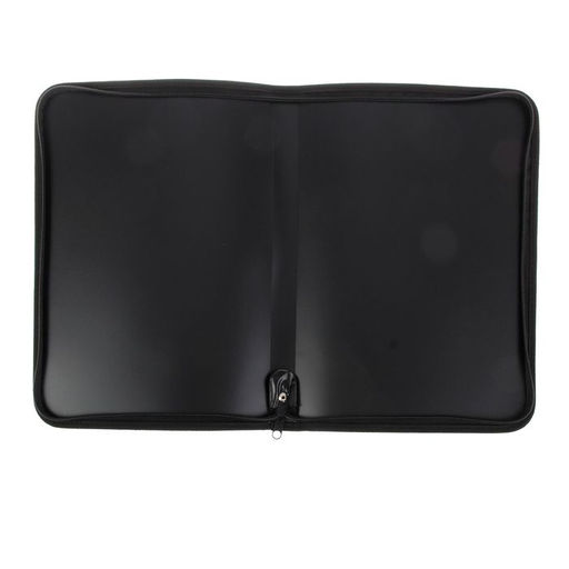 Папка пластиковая А4, 325 х 230 х 25 мм, молния вокруг, Calligrata Офис, ПМ-А4-11, 0.5 мм, цветная, текстура песок, Black чёрная  фото 2