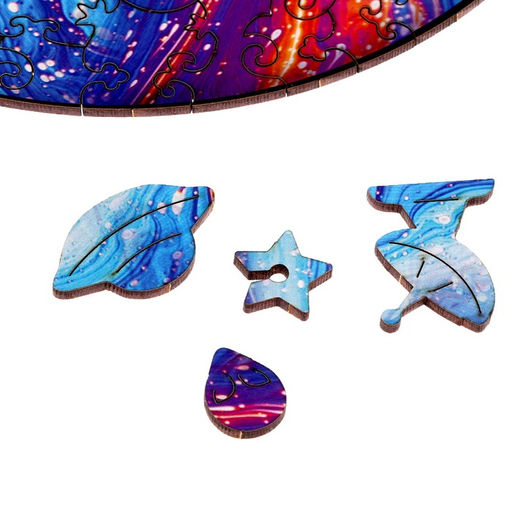 Пазл деревянный фигурный Магия красок, круглый - Puzzle фото 5