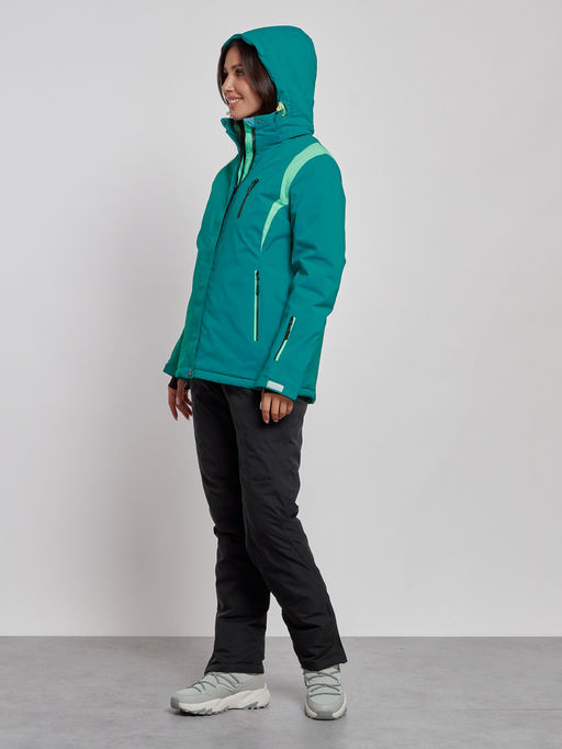 Горнолыжный костюм женский зимний темно-зеленого цвета 02305TZ - Chunmai фото 6