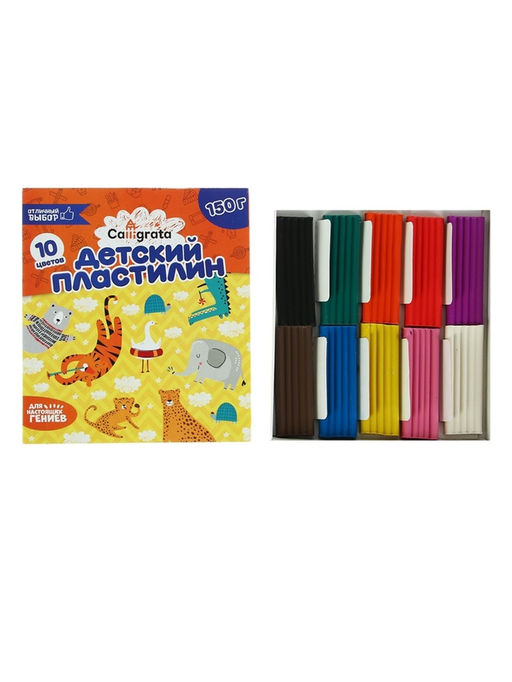 Пластилин Calligrata «Классический», 10 цветов, 150 г