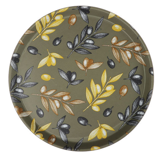 _Поднос круглый с антискользящим покрытием, d35,5см, "Тоскана", 2 дизайна арт. 862-446