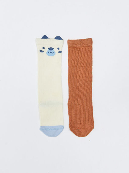 Desenli Erkek Bebek Soket 2li - Waikiki фото 2