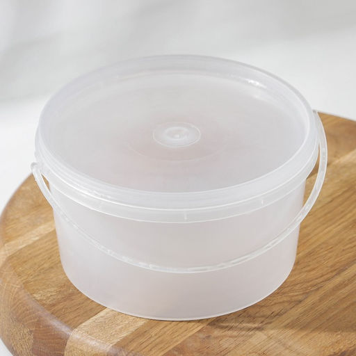 Цена за 3 шт. Банка для хранения с герметичной крышкой, 1 л, пластик, прозрачный - Пластос фото 2