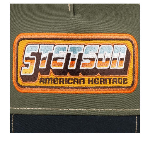 Бейсболка STETSON арт. 7751196 TRUCKER CAP CHROME (синий / оливковый)  фото 4