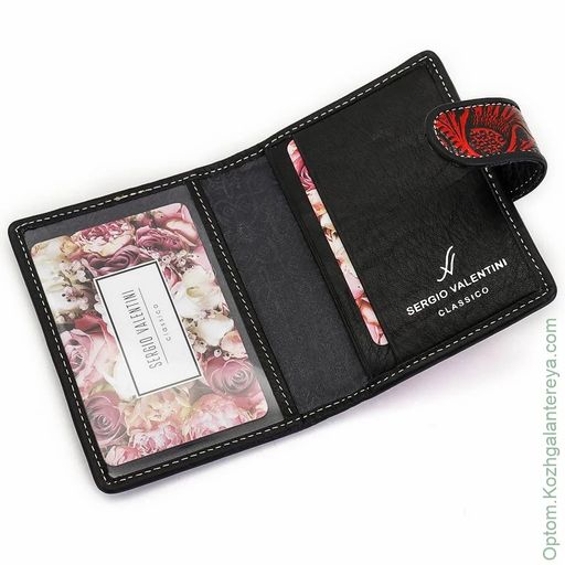 Женская кожаная визитница Sergio Valentini СВ 8147-010  фото 7
