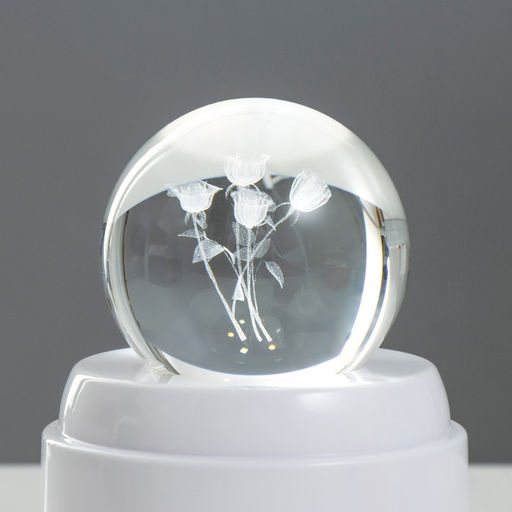 Фигурка светящаяся RISALUX Шар, LED-ночник, USB, АКБ, 9?9?11 см, МИКС