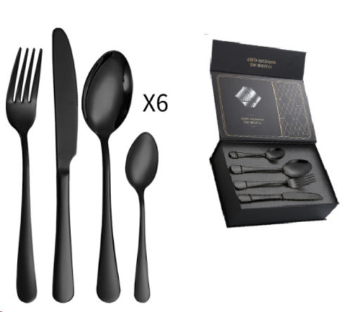 Столовые приборы 24 предмета в п/у/ SP1-24-PU-Graphite /уп 12/