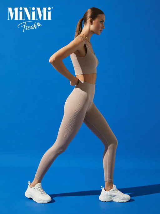 НОВИНКА!!! Леггинсы Minimi Mi 2911As Fresh в рубчик (кашкорсе) фото 13