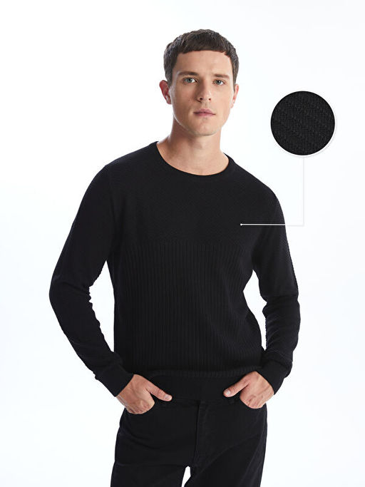 Bisiklet Yaka Erkek Triko Kazak