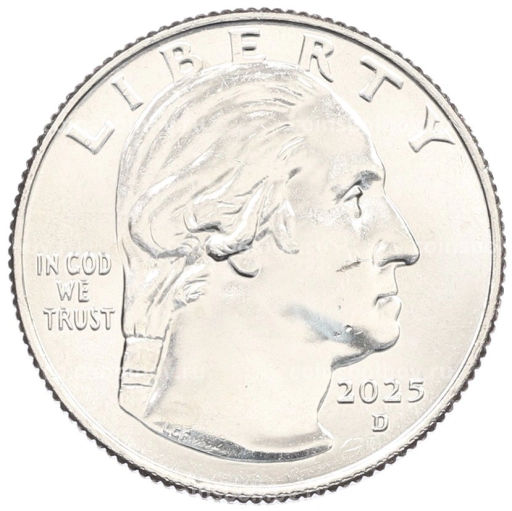 Монета 1/4 доллара (25 центов) 2025 года D США Американские женщины  Алтея Гибсон