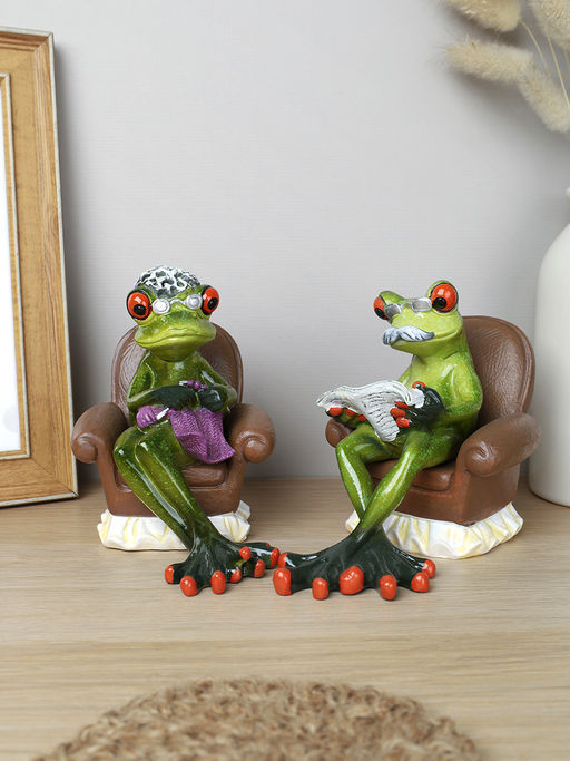 Цена за 2 шт. Фигурка Лягушка Бабушка Дедушка 10 см / YX09006 /уп 2/24/ - Галеонтрейд фото 2