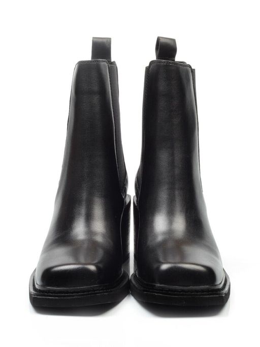 01-E21B-1A BLACK Ботинки демисезонные женские (натуральная кожа, байка) - Фабричный китай фото 9