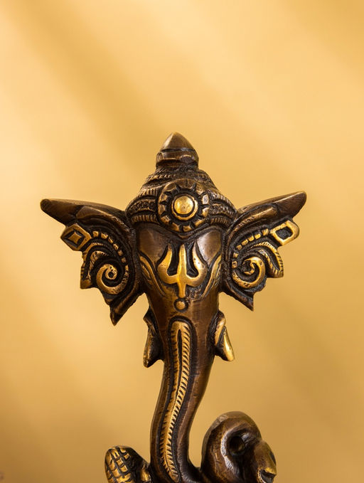 Сувенир «Голова слона», 7×3.5×11.5 см, латунь