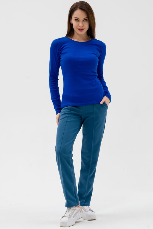 Лонгслив женский из рибаны василёк - Амадэль фото 9