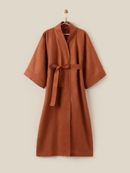 Халат женский домашний SL HOME «Softness», размер 44-52, 100% лён, 150 г/м2