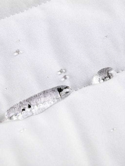 Куртка женская стёганая с капюшоном с графеновой подкладкой светло-бежевого цвета 9624_1SB