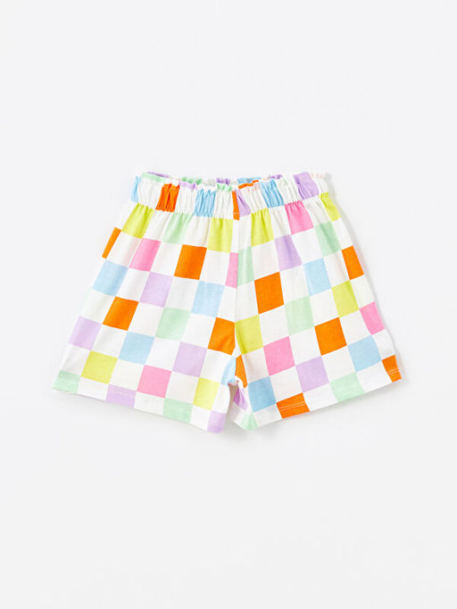 Bisiklet Yaka Bask?l? K?sa Kollu K?z ?ocuk ?ortlu Pijama Tak?m? - Waikiki фото 3