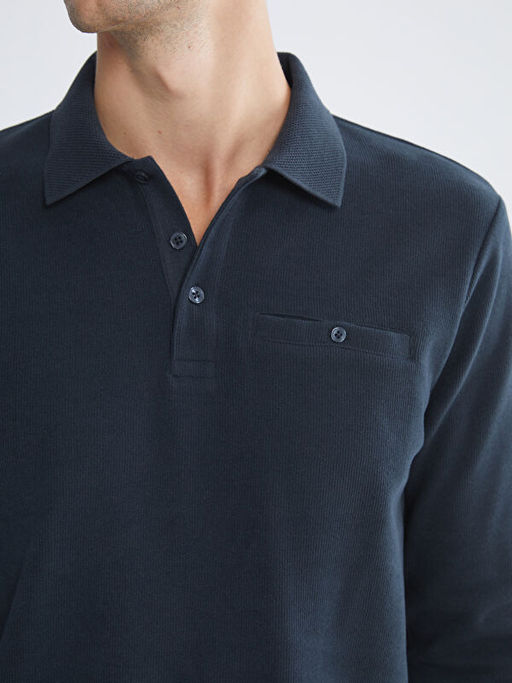 Polo Yaka Erkek Sweatshirt