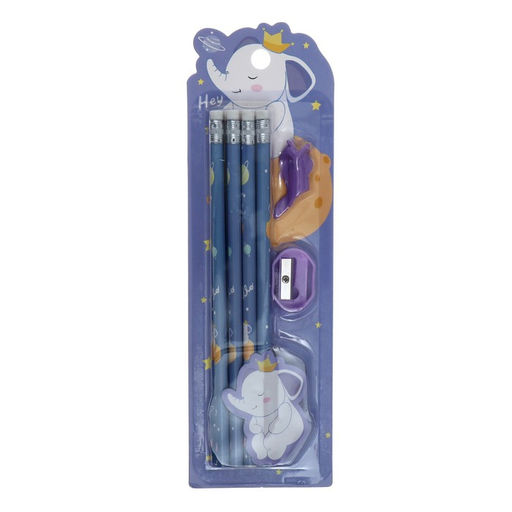 Набор канцелярский, 8 чгр карандашей, точилка, насадка для исправления техники письма, МИКС - Simaland фото 6