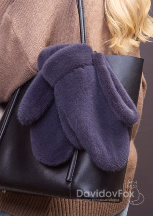 Варежки норка слива