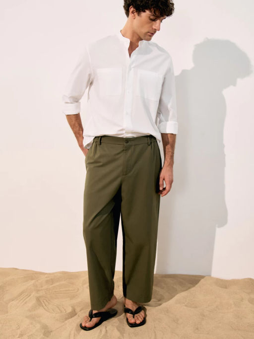 Брюки из хлопка широкого кроя ZR2605042115-13 / Zarina