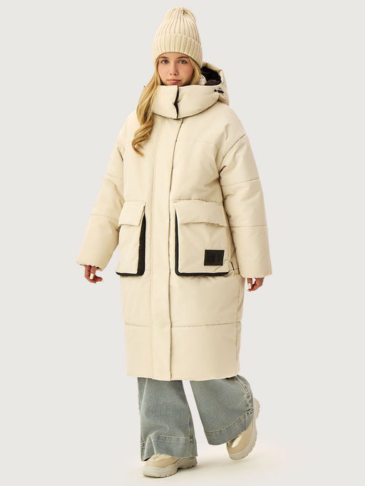 Пальто 6з5026 сливочный