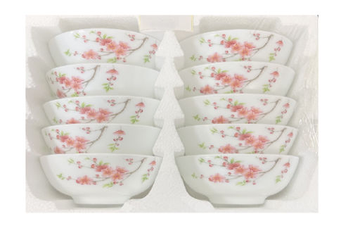 Набор салатников JEWEL 10 предметов Флора 6933 (стеклокерамика)