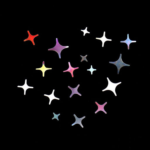 Цена за 2 шт. Пайетки для декора Звёздная ночь, голографические, серебристый - Qf фото 4