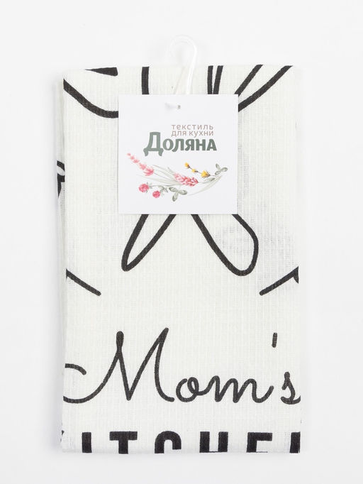 Цена за 4 шт. Полотенце Доляна Moms kitchen 35?60 см, 100% хлопок, вафля 160 г/м?