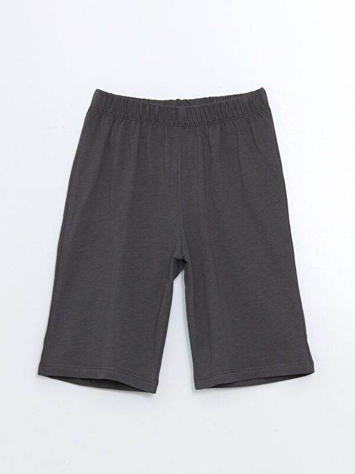 Bisiklet Yaka Erkek ?ocuk ?ortlu Pijama Tak?m?