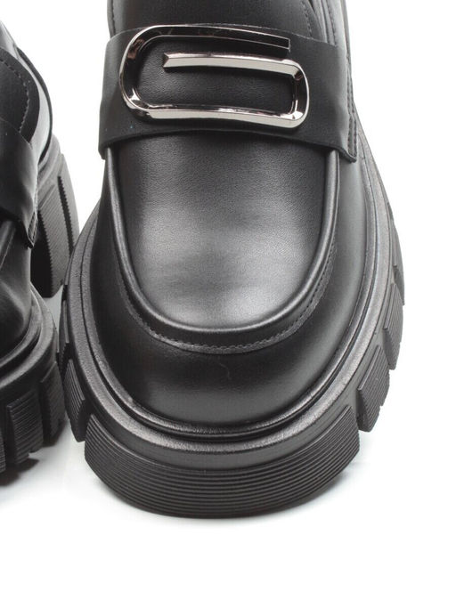 03-C1821-1 BLACK Лоферы женские (натуральная кожа)