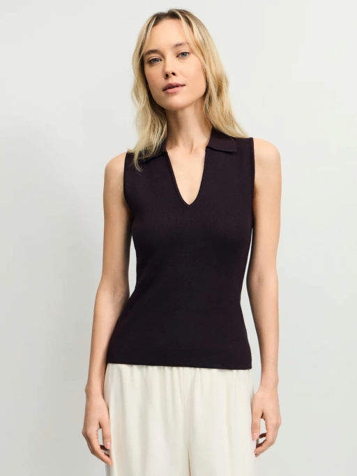 Вязаный топ из вискозы без рукавов ZR2604013301-27 / Zarina  фото 3