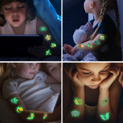 Набор наклеек-татуировок светящихся в темноте Транспорт 5 листов (2584) - Мой органайзер фото 4