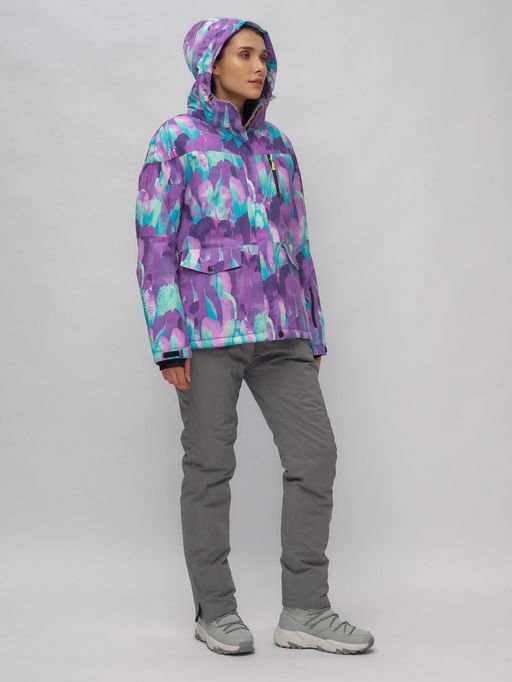 Горнолыжный костюм женский фиолетового цвета 02302-1F - Chunmai фото 8