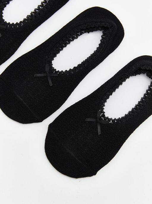 Dantel Detayl? Kad?n Babet ?orap 3l?