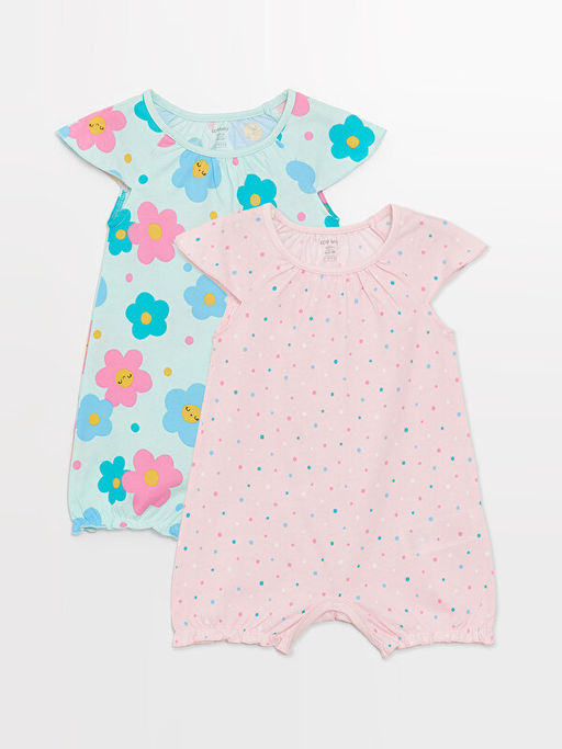 Bisiklet Yaka K?z Bebek Tulum 2li