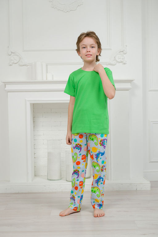 Пижама подростковая из кулирки Фантазия динозавр - Амадэль фото 5