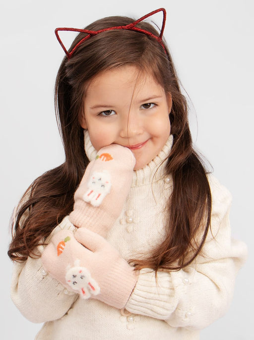 Варежки детские на шнурке Kim Lin  фото 2