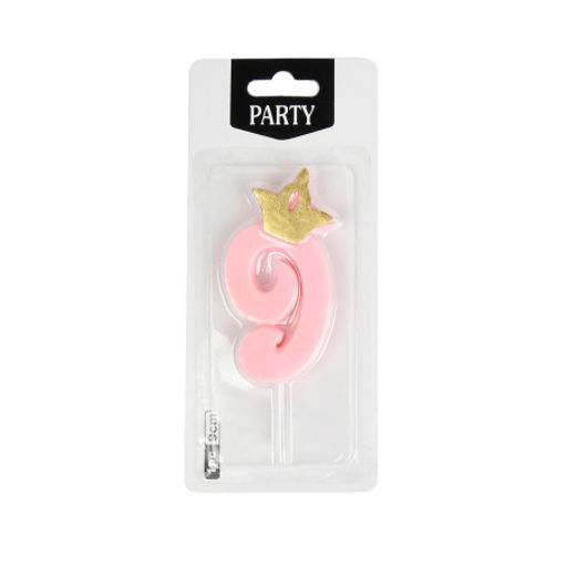 Свеча Цифра корона / KL-5 /уп 12/720/ розовая (0) - Галеонтрейд фото 22