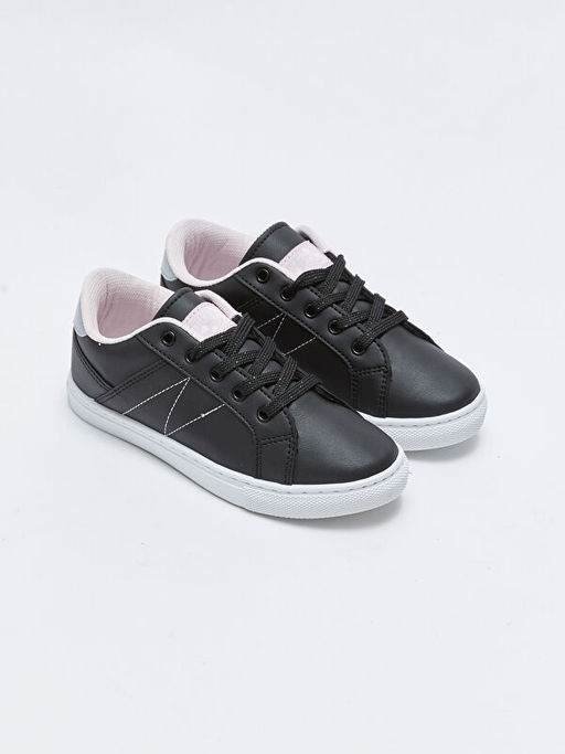 Deri G?r?n?ml? Ba?c?kl? K?z ?ocuk Spor Ayakkab? - Waikiki фото 2