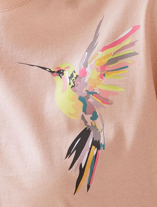 Футболка с принтом свободная из премиального 100% хлопка