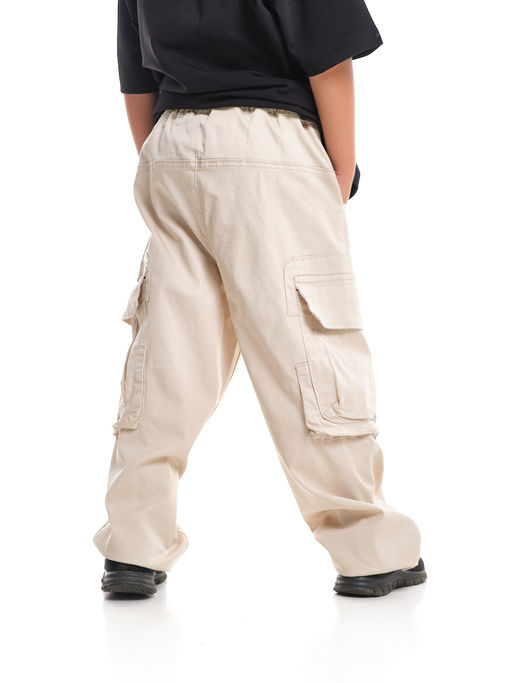 Брюки карго для мальчика 33-72073 бежевый - Mini maxi фото 5