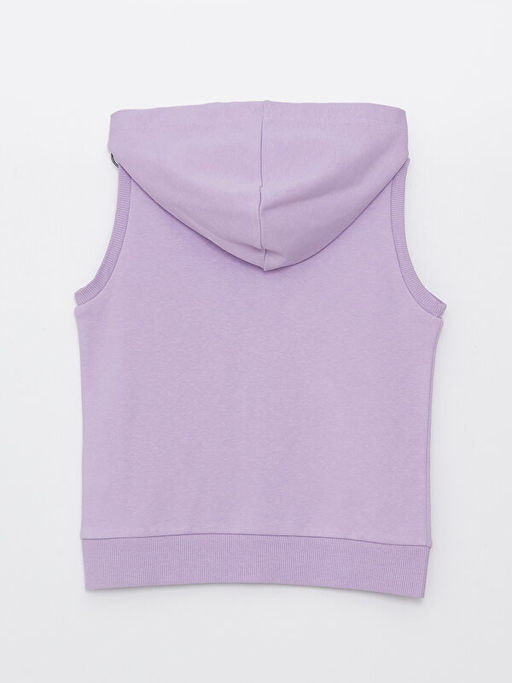 Kap??onlu Bask?l? K?z ?ocuk Fermuarl? Yelek - Waikiki фото 2