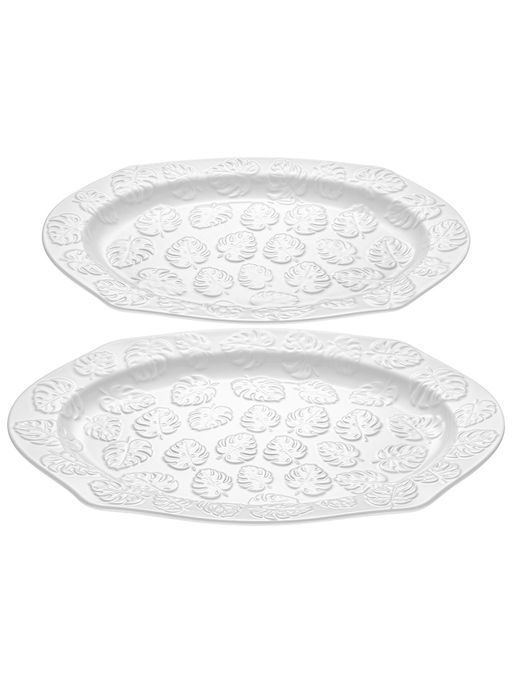 Набор 2 блюд 25,5*19*2 см и 30,5*23*2 см Тропики, фарфор - Elan gallery фото 4