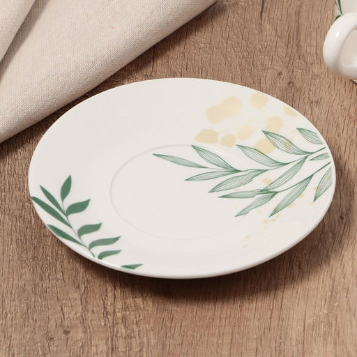 Чайная пара керамическая Листья, 200 мл