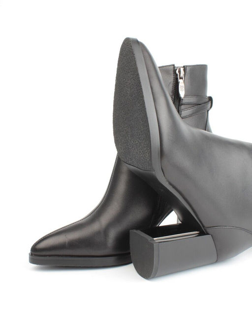 04-M3-L835 BLACK Ботильоны зимние женские (натуральная кожа, натуральный мех) - Фабричный китай фото 14