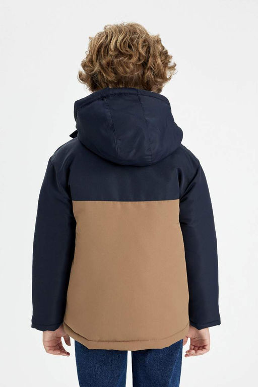 Водоотталкивающее пальто с капюшоном для мальчика - Defacto фото 10