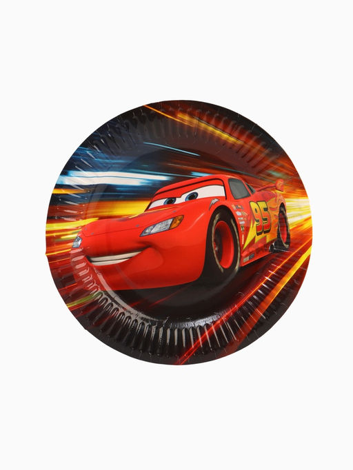 Тарелка одноразовая 18 см, набор 10 шт., Молния Маккуин