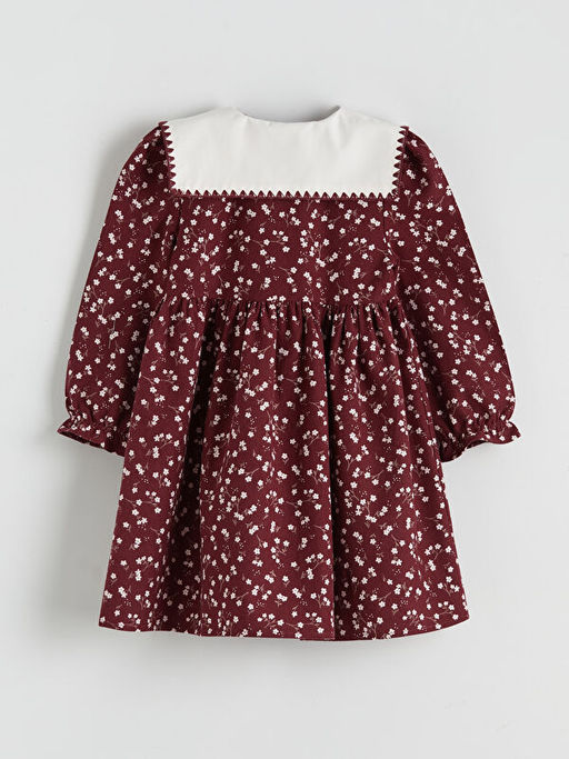 Bebe Yaka ?i?ekli K?z ?ocuk Elbise