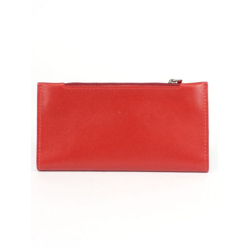 Портмоне женское Croco-ПР-1052 натуральная кожа 3 отд, 5 карм, красный матовый (16) 265281  фото 2